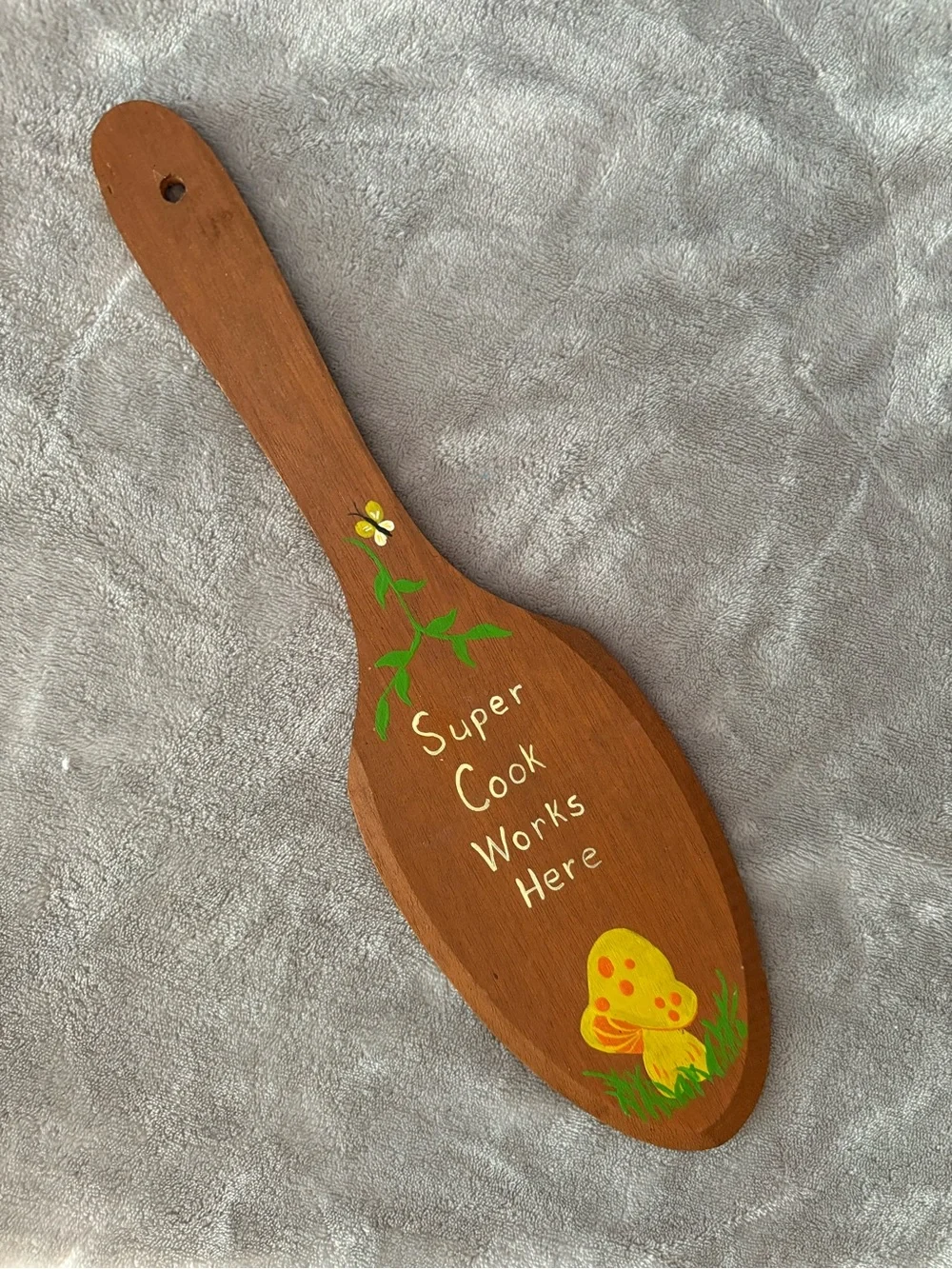 Hand-Painted Wooden Kitchen Spoon - 